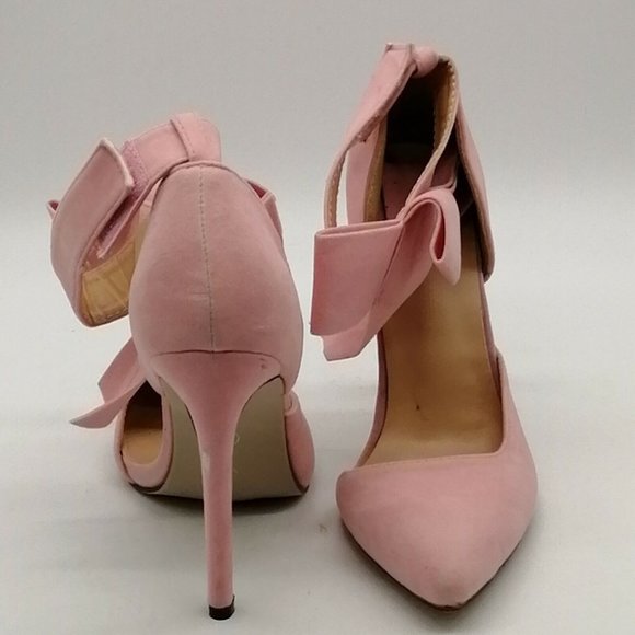 MM July Womens Cut Out High Heel Hook Loop Ankle Strap Stiletto Pink EUR 38 - Picture 3 of 10